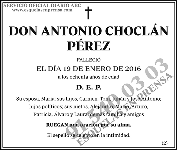 Antonio Choclán Pérez